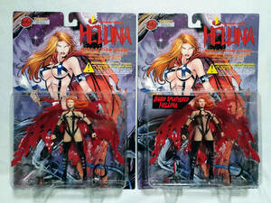 定形外可 1997年 5.5” ヘレナ 2種セット HELLINA *BLOOD SPLATTERED 血しぶき版 SKYBOLT TOYZ アクションフィギュア ヘリーナ　ボンテージ