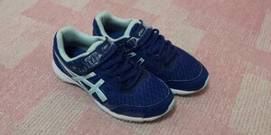 ◆中古◆アシックス 24cm シューズ スニーカー 青 asics