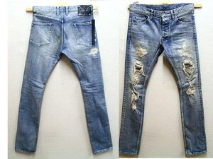 即決[L]BACKLASH 1483-01C スリム 13oz ストレッチデニム+ステアレザーストレートPT デニム ISAMU KATAYAMA パンツ■5773