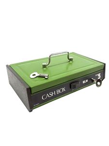 ELM CASH BOX TYPE5 /金庫 /手提げ金庫/キャッシュボックス /緑 グリーン/鍵2本付き　レトロポップ　昭和レトロ