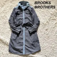 【美品】BROOKS BROTHERS シャンブレーシャツワンピース リボン付