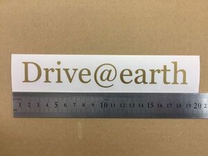 ”Drive@earth”　ミツビシ　キャッチフレーズ　切り抜きステッカー　ゴールド