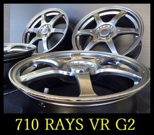 【710】★OT040831◆RAYS VR G2 ホイール◆17x7J 5穴 PCD100 +50 4本◆プリウス ウィッシュ 86 BRZなどに