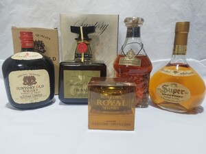 未開栓 ウイスキー ４本 空瓶1点 SUNTORY ROYAL OLD Excellence NIKKA RARE SUPER 古酒 コレクション整理