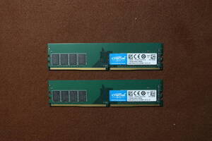 動作品　デスクトップ用　メモリ　CRUCIAL 16GB　PC4-2133　1Rx8　8GB x 2枚