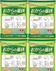 常陸化工 おからの猫砂グリーン6L×4個 (ケース販売