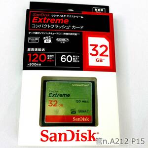 【新品 未開封】 SanDisc　Extreme コンパクトフラッシュカード 32GB　エクストリーム　SDCFXS-032G-J61　FULLHDビデオ 20 UDMA7対応
