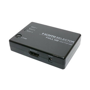 ミヨシ HDMIセレクタ FULLHD対応 3ポート HDS-FH01/BK