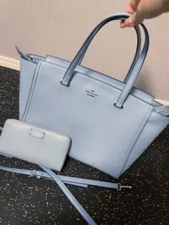 kate spade ケイトスペード ハンドバッグ 2way 水色