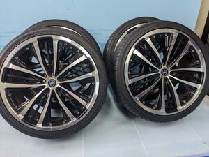 AMD 20インチアルミホイール 5穴 245/35R20 GOOD YEARタイヤ付 20×8J INSET45 PCD114.3 クラウン アルファード ヴェルファイア 説明要確