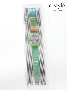 Y015 [人気] swatch スウォッチ 腕時計 クォーツ NEO WAVE ネオウェーブ SCJ100 グリーン系 | Y★