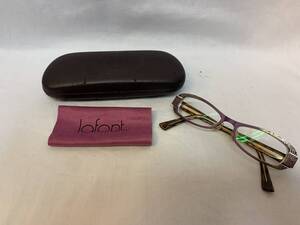 ▼ 現状品 フランス製 JEAN LAFONT ジャン ラフォン ambigue アンビギュー 700 49□16 140 パープル系　眼鏡 メガネ