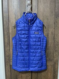 定価26,400円 即決 美品 Patagonia Nano Puff Vest パタゴニア ウィメンズ ナノパフ ベスト 青 紫 XS プリマロフト ダウンベスト ナノ パフ