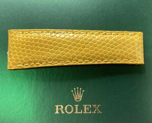 片側のみ 純正品 デイトナビーチ 116519 革ベルト 黄色 ROLEX yellow DAYTONA beach GENUINE リザード lizard 20mm 16mm buckle belt a