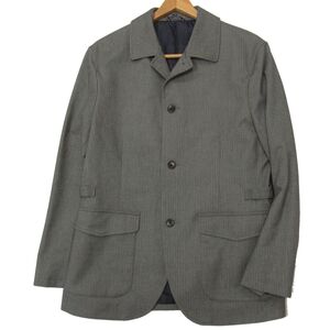 美品☆NEWYORKER ニューヨーカー ジャケット ヘリンボーン柄 ストレッチジャケット グレー L メンズ