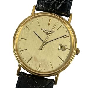 LONGINES ロンジン メンズ デイト ゴールド クォーツ 裏蓋刻印入れあり 腕時計 正規品 / C210