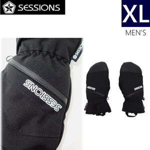 ●23-24 SESSIONS SIDE ZIP MITTEN カラー:BLACK XLサイズ セッションズ スキー スノーボード