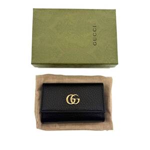 【新品未使用】 GUCCI グッチ GGマーモント ダブルG 6連キーケース 456118 GGスプリーム 箱 保存袋付き R0101K