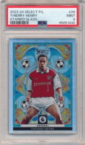 Thierry Henry 2023-24 Panini Select Stained Glass Silver Prizm PSA 9 SP Case Hit シルバープリズム ステンドグラス ティエリ・アンリ