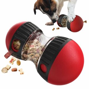 geneX 早食い防止 食器 犬 猫 玩具 フードボウル おもちゃ 餌入れ 食器 ご飯台 犬 ご飯入れ ペットボウル(レッド）