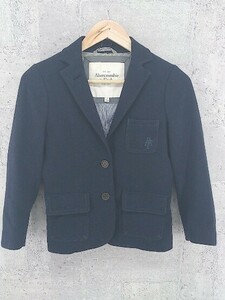 ◇ Abercrombie&Fitch アバクロンビー＆フィッチ 長袖 テーラード ジャケット S ネイビー レディース