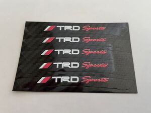 トヨタ TRD ホイールリム　ステッカー カーボン　ブラック。