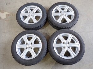 YS14607【送料無料155/65R14】タント スペーシア N-BOX サクラ等 グッドイヤー 中古スタッドレス▼14×4.5J 100/4H ET45▼1円スタート