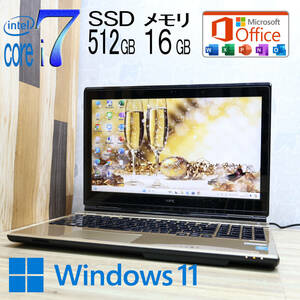 ★中古PC YAMAHA♪最上級4世代4コアi7！新品SSD512GB メモリ16GB★LL750/M Core i7-4700MQ Win11 MS Office2019 Home&Business★P72401