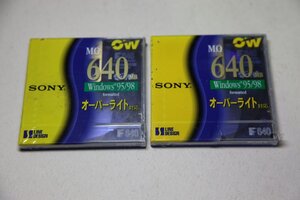 SONY ソニー DOM-640CDF 3.5インチMOディスク Windows95/98フォーマット済 2個セット 未開封★1050