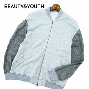 BEAUTY&YOUTH ユナイテッドアローズ 通年 カラーブロック 切替★ スウェット ブルゾン ジャケット Sz.M　メンズ 日本製　A4T03240_3#O