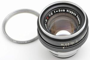 NIKKOR-H・C 5cm F2 ニッコール Ｈ・Ｃ ブラック フィルター ニコン S 日本光学 Nippon Kogaku Nikon NIKKOR H C 5/2 50 20 S2 Ｓ Ｓ２