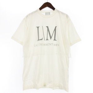 ロートレアモン LAUTREAMONT MEN フェイクレイヤード カットソー 半袖 ホワイト 241128E ■GY09 メンズ