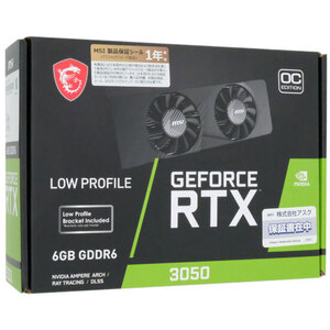 【中古】MSI製グラボ GeForce RTX 3050 LP 6G OC PCIExp 6GB 元箱あり [管理:1050024643]