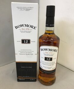 【未開栓】BOWMORE ウイスキー 12年 700ml 40% ボウモア [2](管理番号：059123)