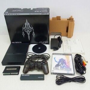 1円～ 動作品 シリアル一致 PS2 プレステ2 薄型 本体 SCPH-75000 FF FINAL FANTASY XII Charcoal Black PACK SONY 箱説付【GM；V0DW0034