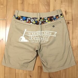 Milo Safari ハーフパンツ Sサイズ ベージュ a bathing ape BAPE shorts エイプ ベイプ アベイシングエイプ マイロ uu5