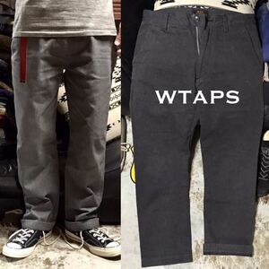 ［希少完売モデル］1円《★ WTAPS ★》ワークワイドチノパンツ ダブルタップス KHAKI 01 TROUSERS ネイバーフッド タグ WTVUA グレー 