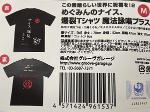 未開封◆『この素晴らしい世界に祝福を！2』 めぐみんのナイス、爆裂Tシャツ 魔法詠唱プラス　Mサイズ　◆ネコポス可◆(8261)