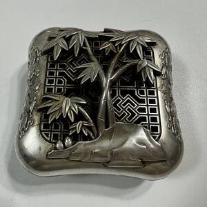 硯　竹　旧蔵　金属彫刻