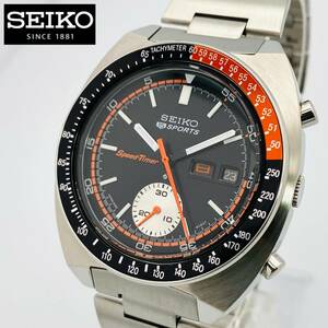 極希少◆SEIKO セイコー 5スポーツ スピードタイマー◆コーク 6139-6032 ブラック クロノグラフ 自動巻/ヴィンテージ/黒/メンズ腕時計/美品