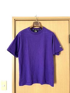 ☆FATエフエーティー☆半袖Tシャツ/紫ワンポイント刺繍強ボディータフボディー