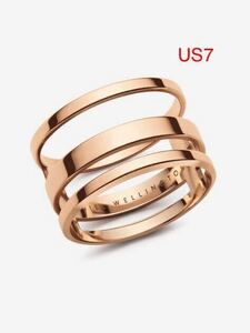 新品未使用　Daniel Wellington ダニエルウェリントン　 ELAN TRIAD RING US7 日本サイズ約13.5号 ゴールドピンク　リング　指輪