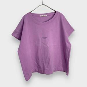 送料無料☆Acne Studios☆アクネストゥディオズ☆TOHNEK☆ロゴTシャツ☆ルーズシルエット☆ラベンダー☆レディースS☆L24M