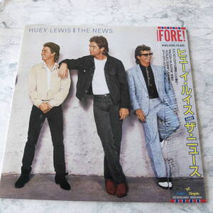 （pa-280）【LP レコード】 Huey Lewis & The News 　ヒューイ・ルイス&ザ・ニュース『 FORE! 』　帯付き