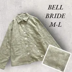 BELL BRIDE 総柄長袖シャツ 麻混 ジャケット 花柄 羽織り M-L