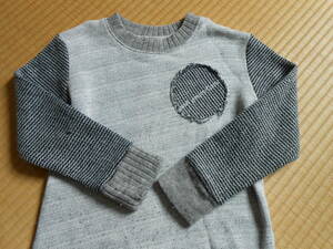 Grand garcon 女の子　ニット　デザインセーター　　グレー　　130