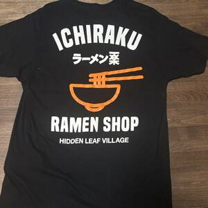 ☆NARUTO -ナルト- ラーメン一楽　メンズ Tシャツ 火影忍者 T-shirt tee