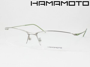 HAMAMOTO ハマモト 日本製メガネフレーム HT-127-2 度付き対応 近視 乱視 老眼鏡 遠近両用 鯖江 ナイロール ハーフリム スクエア 細い 軽い