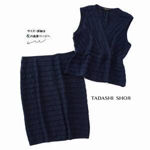 美品★タダシ ショージ★Lsize/11号★スーツ・セットアップ紺Q077