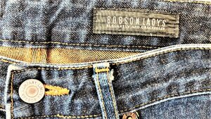 ボブソン レディース ジーンズ BOBSON STYLE UP JEANS BO177 インディゴブルー W78ぐらい 古着 IS-6 20221227